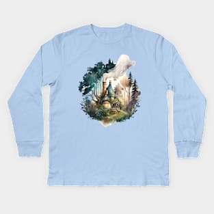 Enchanted Home in the Woods Kids Long Sleeve T-Shirt